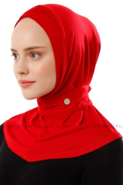 Ceren - Hijab Pratico Viscosa Rosso