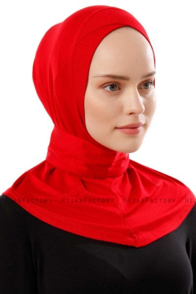 Ceren - Hijab Pratico Viscosa Rosso