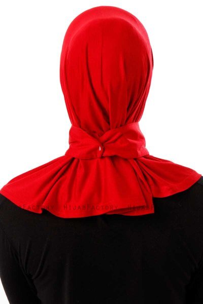 Ceren - Hijab Pratico Viscosa Rosso