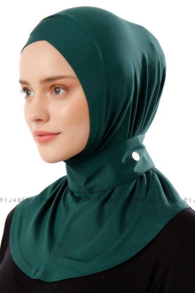 Ceren - Hijab Pratico Viscosa Verde Scuro