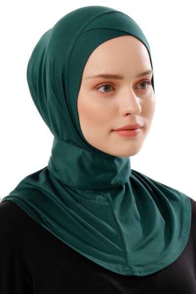 Ceren - Hijab Pratico Viscosa Verde Scuro