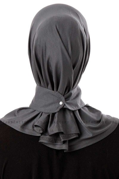 Ceren - Hijab Pratico Viscosa Grigio Scuro