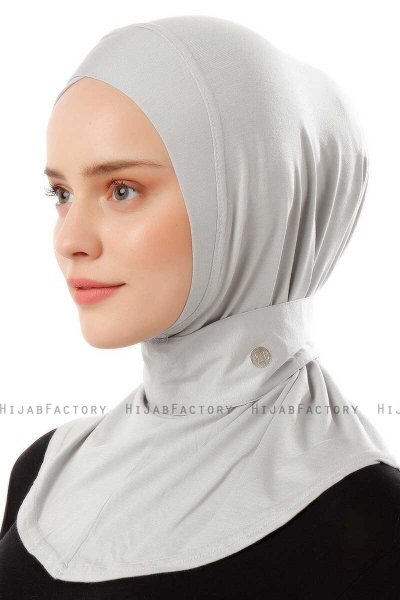 Ceren - Hijab Pratico Viscosa Grigio Chiaro
