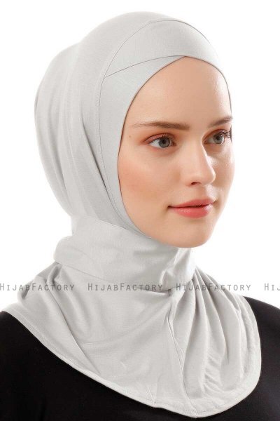 Ceren - Hijab Pratico Viscosa Grigio Chiaro