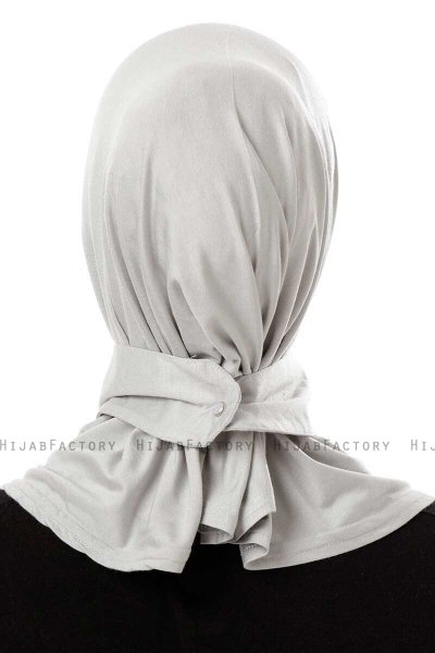 Ceren - Hijab Pratico Viscosa Grigio Chiaro