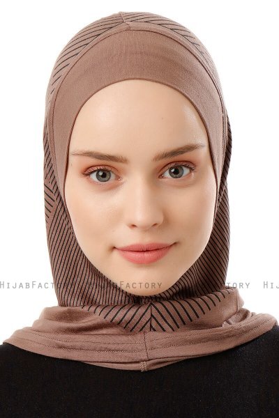 Wind Plain - Hijab Al Amira One-Piece Taupe Scuro
