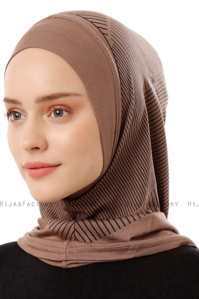 Wind Plain - Hijab Al Amira One-Piece Taupe Scuro