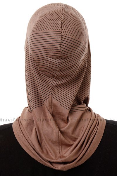 Wind Plain - Hijab Al Amira One-Piece Taupe Scuro