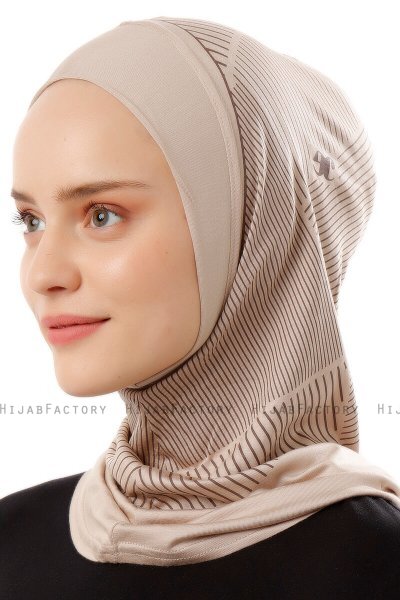 Wind Plain - Hijab Al Amira One-Piece Taupe Chiaro