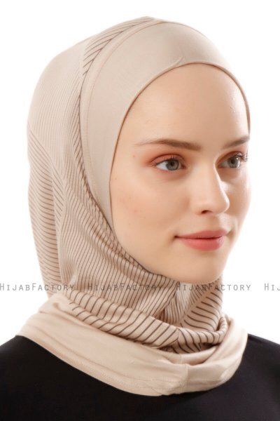 Wind Plain - Hijab Al Amira One-Piece Taupe Chiaro