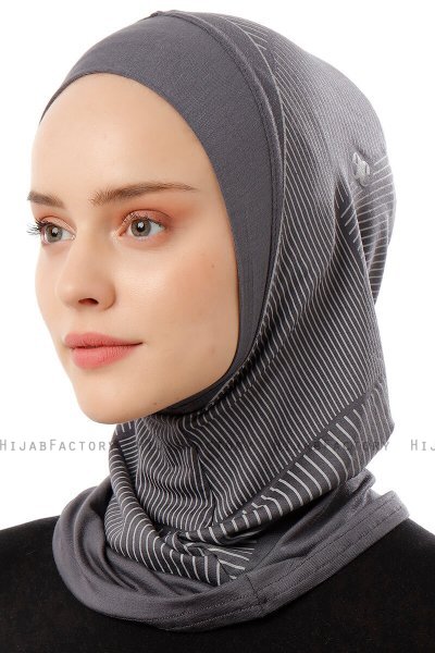 Wind Plain - Hijab Al Amira One-Piece Grigio Scuro