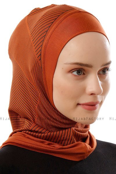 Wind Plain - Hijab Al Amira One-Piece Rosso Mattone