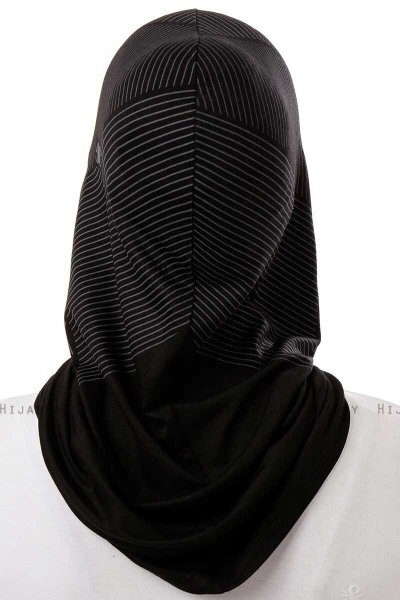 Wind Cross - Hijab Al Amira One-Piece Nero & Bianca
