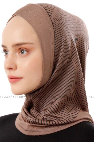Wind Cross - Hijab Al Amira One-Piece Taupe Scuro