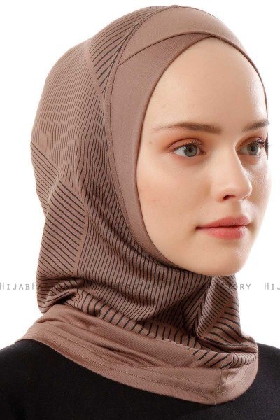 Wind Cross - Hijab Al Amira One-Piece Taupe Scuro
