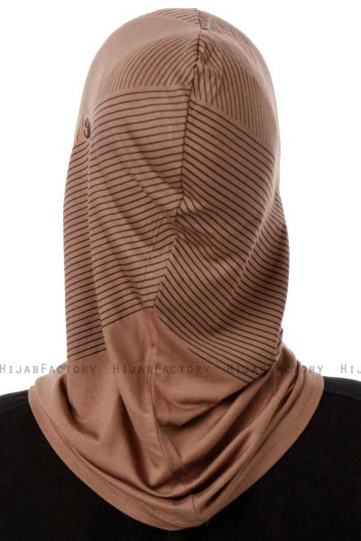 Wind Cross - Hijab Al Amira One-Piece Taupe Scuro