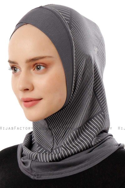 Wind Cross - Hijab Al Amira One-Piece Grigio Scuro