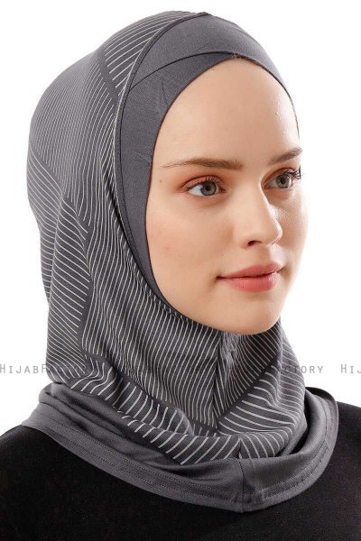 Wind Cross - Hijab Al Amira One-Piece Grigio Scuro