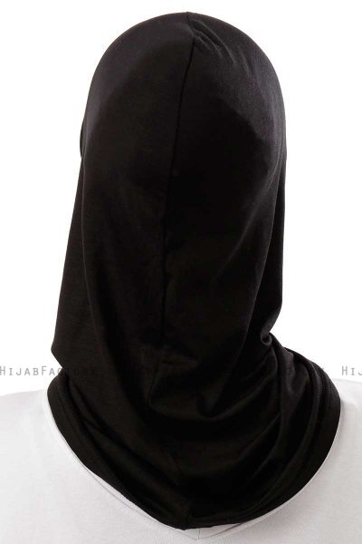 Logo Plain - Hijab Al Amira One-Piece Nero & Gold