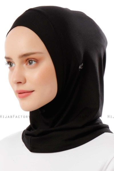 Logo Plain - Hijab Al Amira One-Piece Nero & Grigio Chiaro