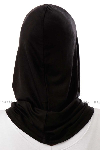 Logo Plain - Hijab Al Amira One-Piece Nero & Grigio Chiaro