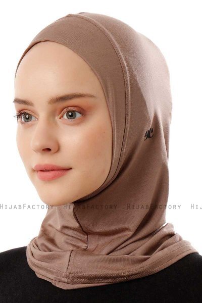 Logo Plain - Hijab Al Amira One-Piece Taupe Scuro