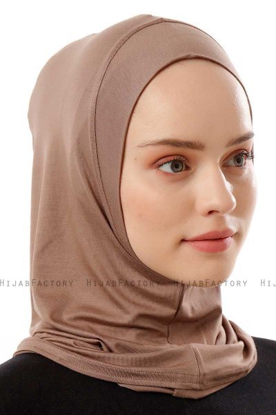Logo Plain - Hijab Al Amira One-Piece Taupe Scuro