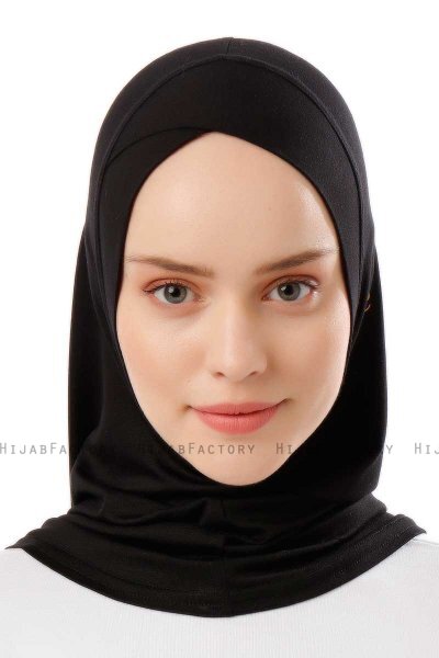 Logo Cross - Hijab Al Amira One-Piece Nero & Gold