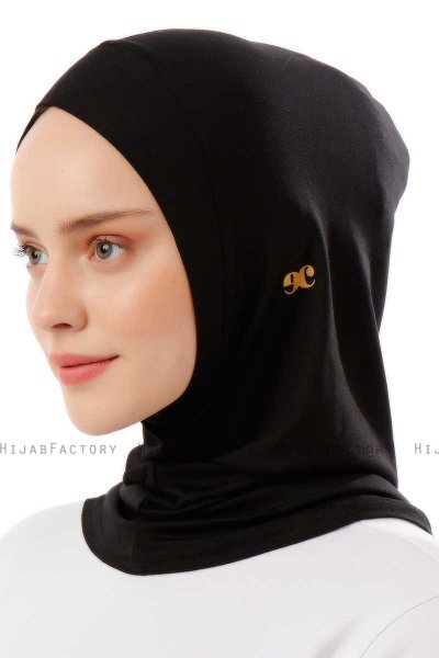 Logo Cross - Hijab Al Amira One-Piece Nero & Gold