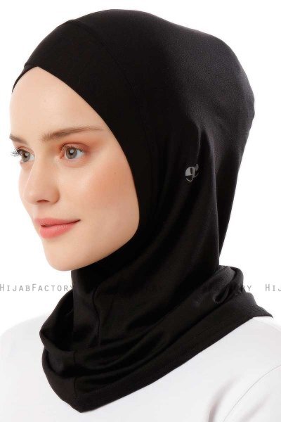 Logo Cross - Hijab Al Amira One-Piece Nero & Grigio Chiaro