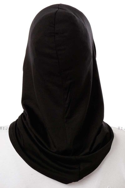 Logo Cross - Hijab Al Amira One-Piece Nero & Grigio Chiaro