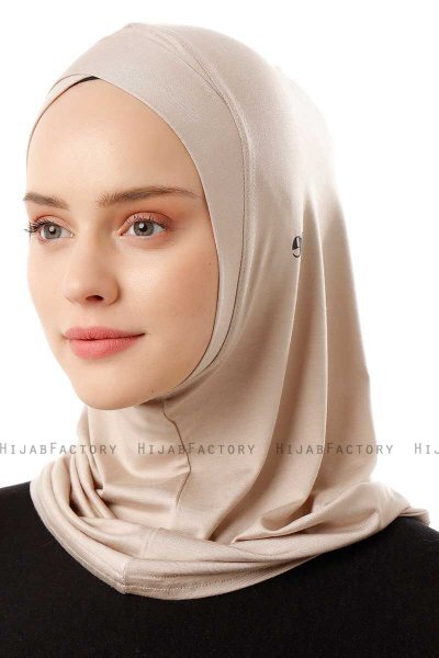 Logo Cross - Hijab Al Amira One-Piece Taupe Chiaro