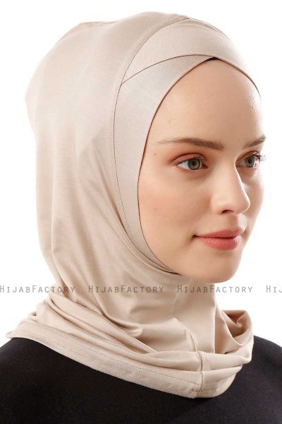 Logo Cross - Hijab Al Amira One-Piece Taupe Chiaro