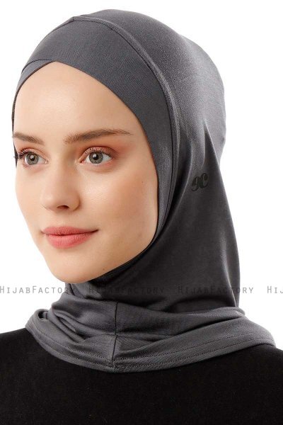 Logo Cross - Hijab Al Amira One-Piece Grigio Scuro