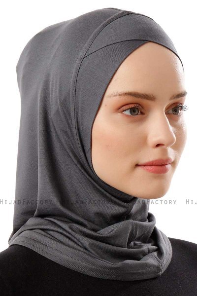 Logo Cross - Hijab Al Amira One-Piece Grigio Scuro