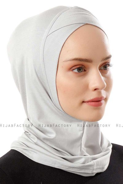 Logo Cross - Hijab Al Amira One-Piece Grigio Chiaro