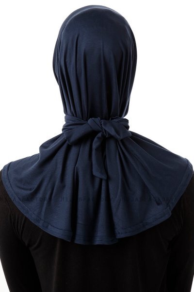 Sportif Plain - Hijab Pratico Viscosa Blu Navy
