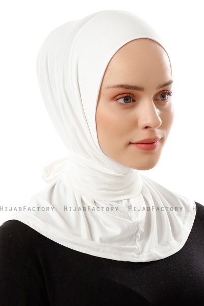 Sportif Plain - Hijab Pratico Viscosa Creme