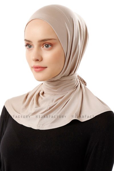 Sportif Plain - Hijab Pratico Viscosa Taupe Chiaro