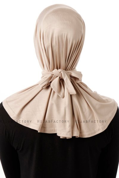 Sportif Plain - Hijab Pratico Viscosa Taupe Chiaro