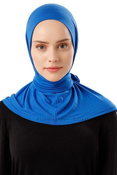 Sportif Plain - Hijab Pratico Viscosa Blu