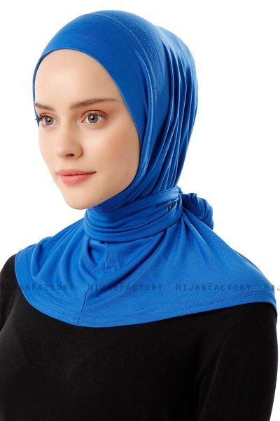 Sportif Plain - Hijab Pratico Viscosa Blu