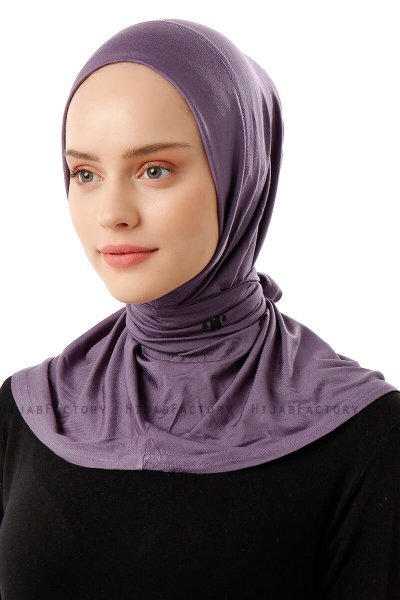 Sportif Plain - Hijab Pratico Viscosa Viola Scuro