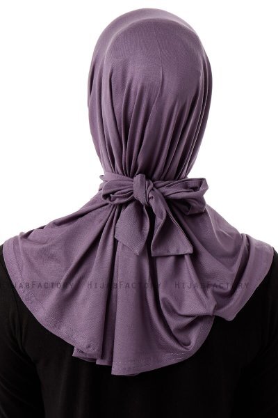 Sportif Plain - Hijab Pratico Viscosa Viola Scuro