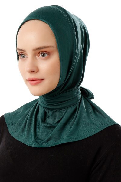 Sportif Plain - Hijab Pratico Viscosa Verde Scuro