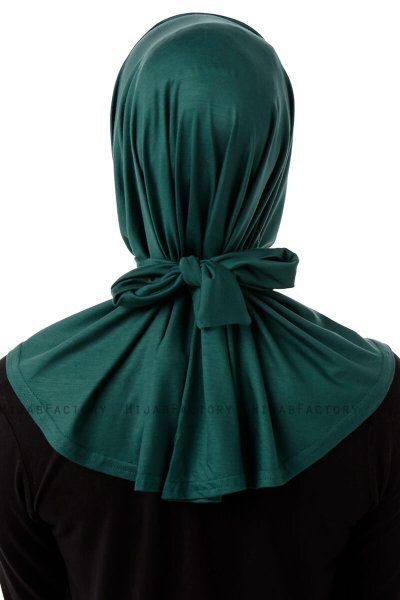 Sportif Plain - Hijab Pratico Viscosa Verde Scuro