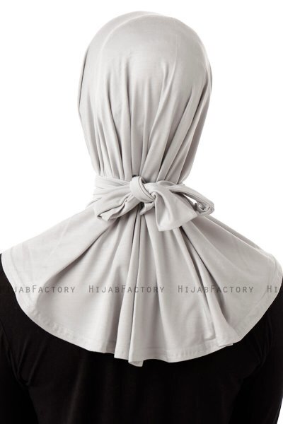 Sportif Plain - Hijab Pratico Viscosa Grigio Chiaro