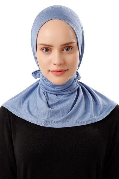 Sportif Plain - Hijab Pratico Viscosa Indaco