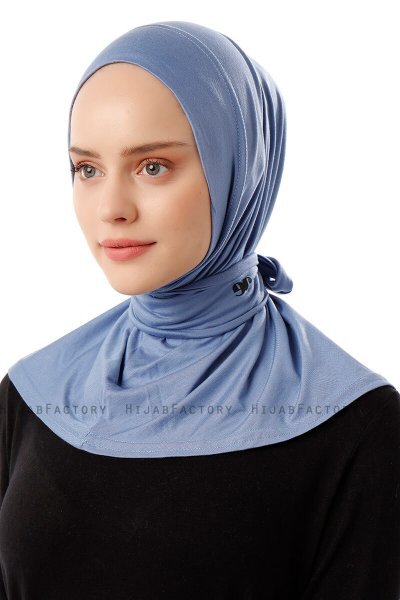 Sportif Plain - Hijab Pratico Viscosa Indaco