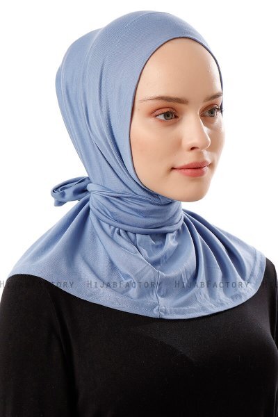Sportif Plain - Hijab Pratico Viscosa Indaco